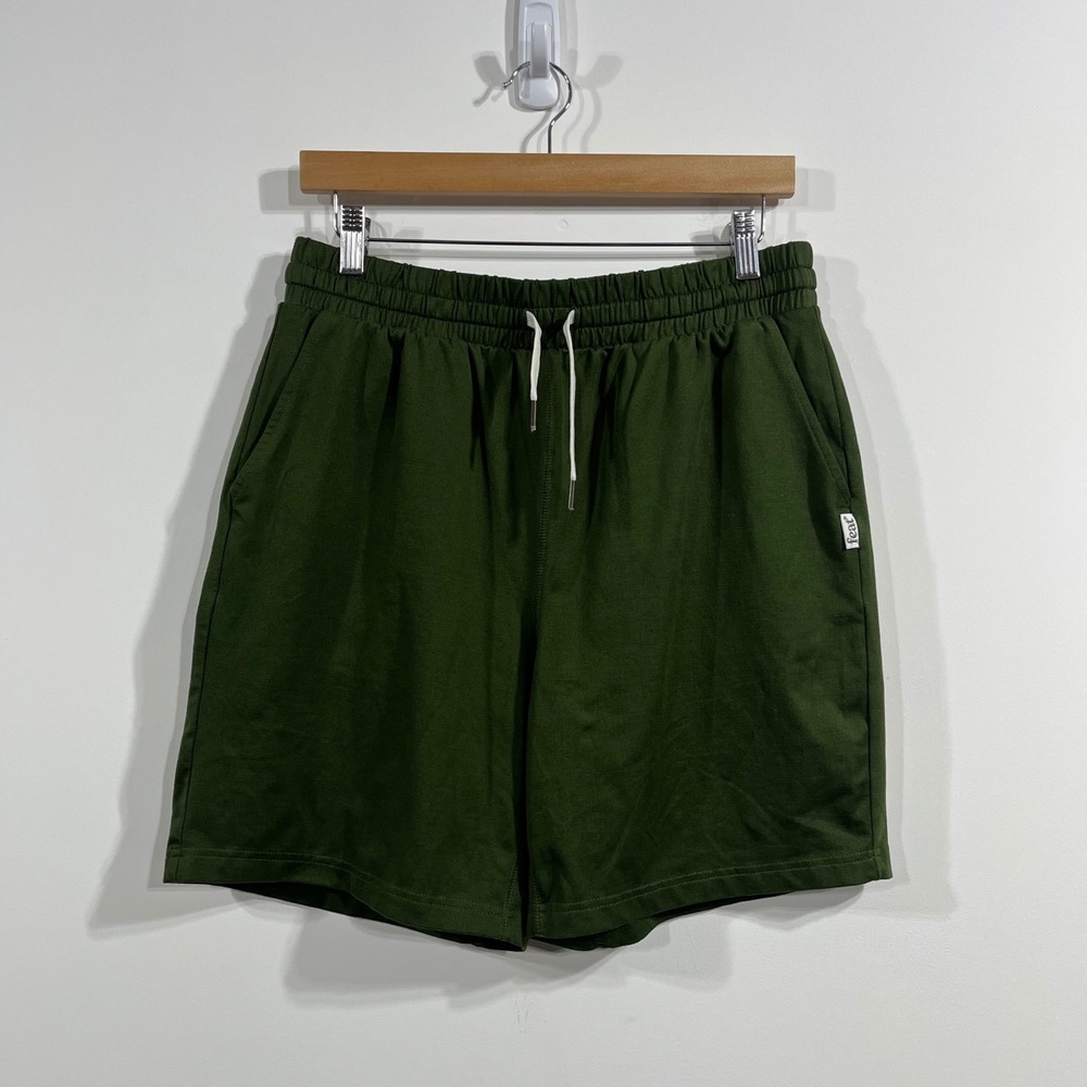 Feat Blanket Shorts‎ Mens Medium Green Athletic Lounge Drawstring Pockets Travel
